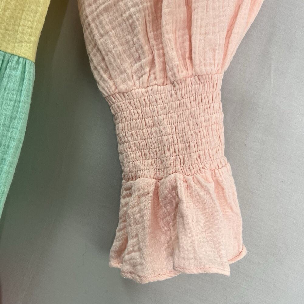 Tuckernuck Pomander Place Kenzo Tiered Colorblock  Gauze Dress XXL Sorbet Color‎ - Picture 6 of 16
